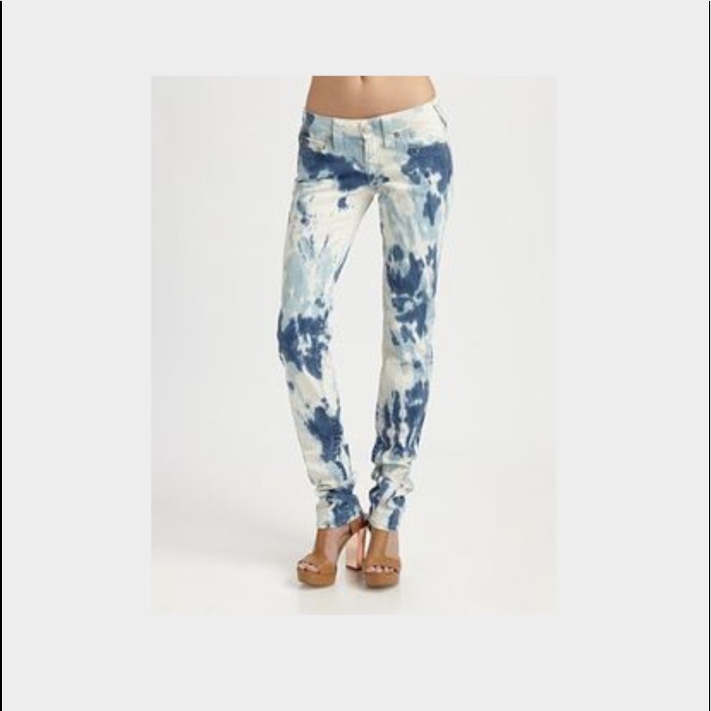 Tie dye bleulab detour leggings jeans reversible